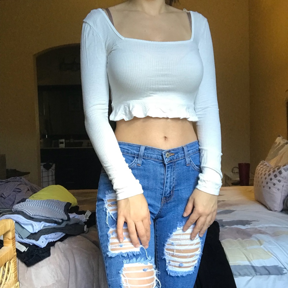 White baby doll top